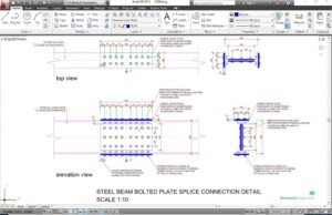 Steel Beam Bolted Plate Splice Connection Detail Drawing