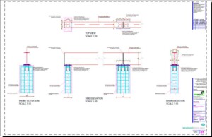 Steel Beam Connection on Top of Reinforced Concrete Column or Wall