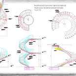 Reinforced Concrete Spiral Helical Staircases Reinforcement Details