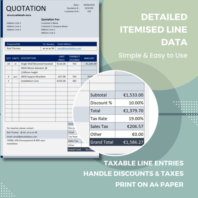 Quotation Excel Template