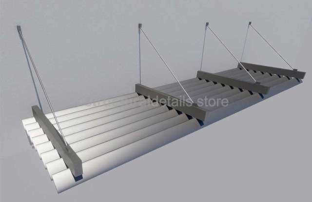Overhang Sun Shade Louvres Cover Revit Family