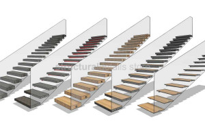 Floating Cantilever Fully Parametric Revit Staircase Wall Based Family