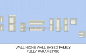 Wall Niche Wall Based Revit Family - Fully Parametric