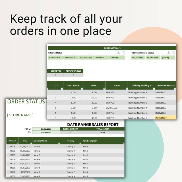Sales Tracking Excel Spreadsheet Template